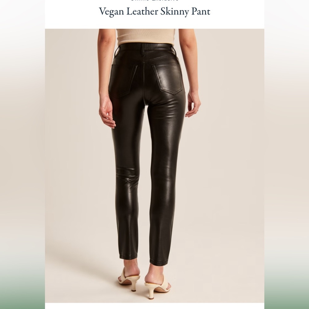 27 Long - Vegan Leather Skinny High Rise Pant - Abercrombie & Fitch